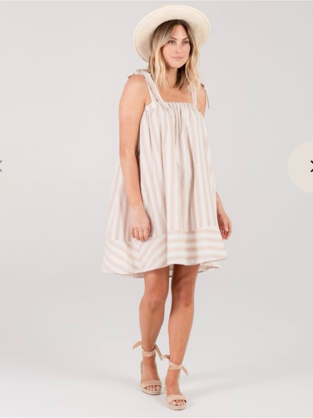 Rylee and Cru Women’s Striped Cotton Linen Tie Dress